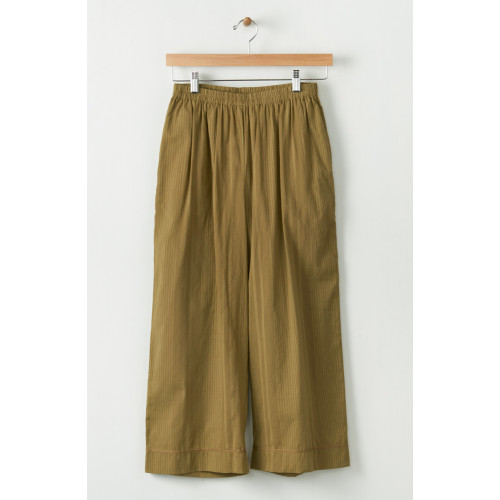 Voile Lightweight Pull-On Layering Culottes - Algae green