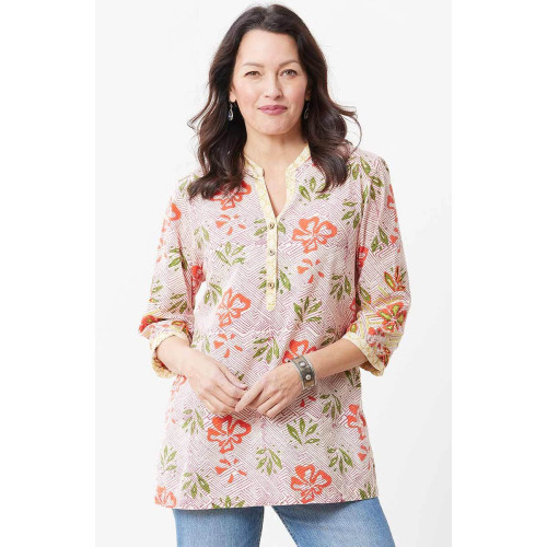 Kushali Organic Tunic - Strawberry/Multi